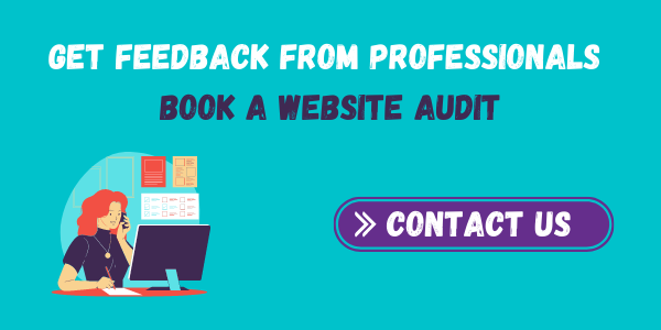 Get feedback from professionals, book a website audit