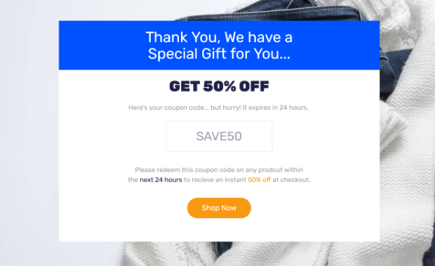 Thank You Page – Special Gift Examples
