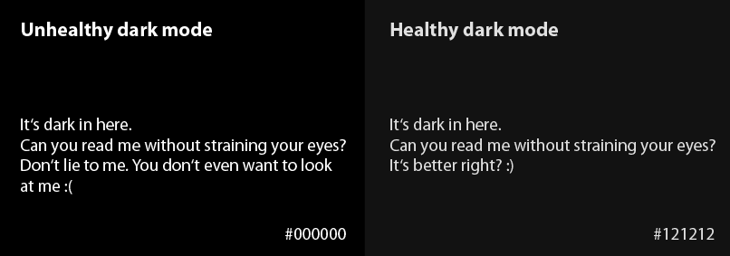 (un)healthy dark mode