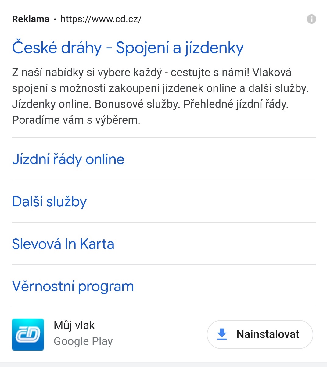 rozšíření reklam Google